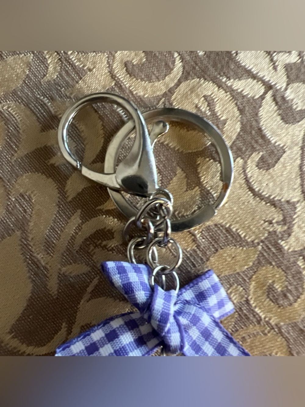 France Three Macaroons Eiffel Tower Silver  Tone Keychain Charm - Picture 6 of 9